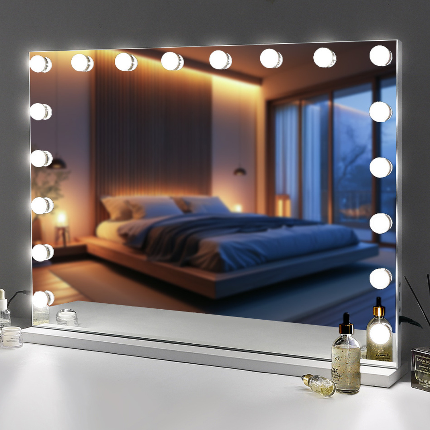Image of FENCHILIN Hollywood Vanity Mirror with Lights&hellip;