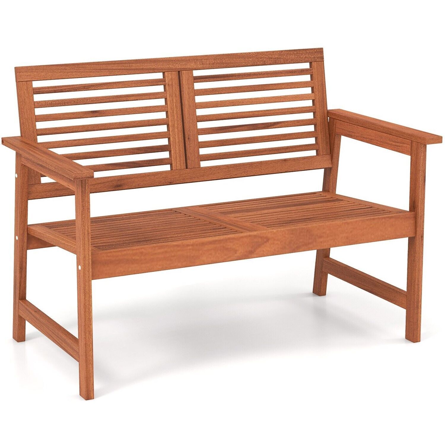 Garden Bench Patio Lounger Loveseat - Brown