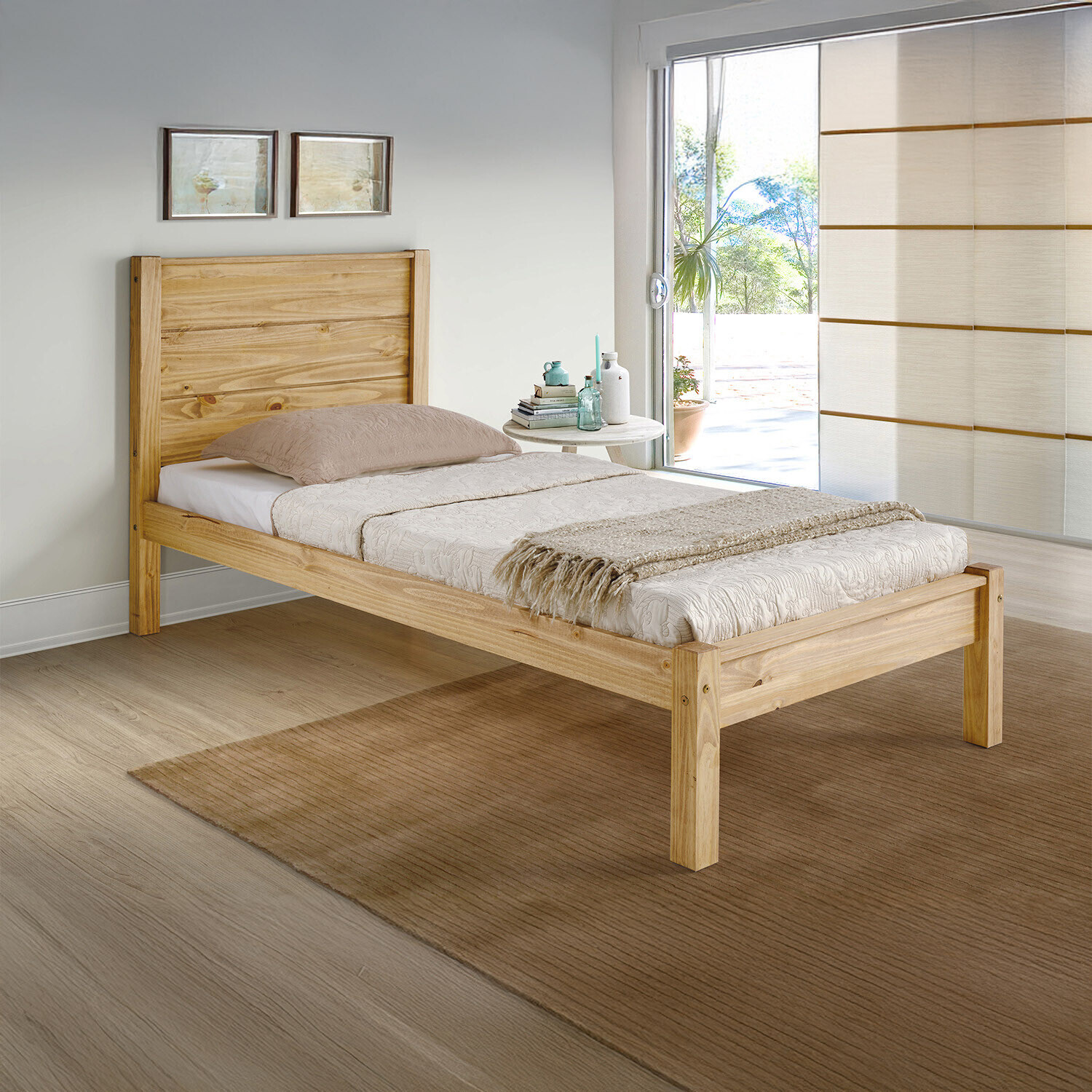 Barton 3 Single Bed - Waxed Pine