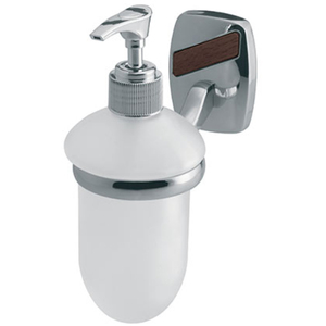 Wall Mounted Grip  Liquid Soap Tempered Glass Dispenser Bathroom Chromed Zamak