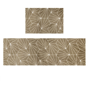 Machine Washable Entrance Mega Mat and Runner - Brown Geo