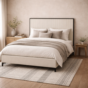 Killarney 6ft Super King Bed Velvet with Tall Fluted Headboard