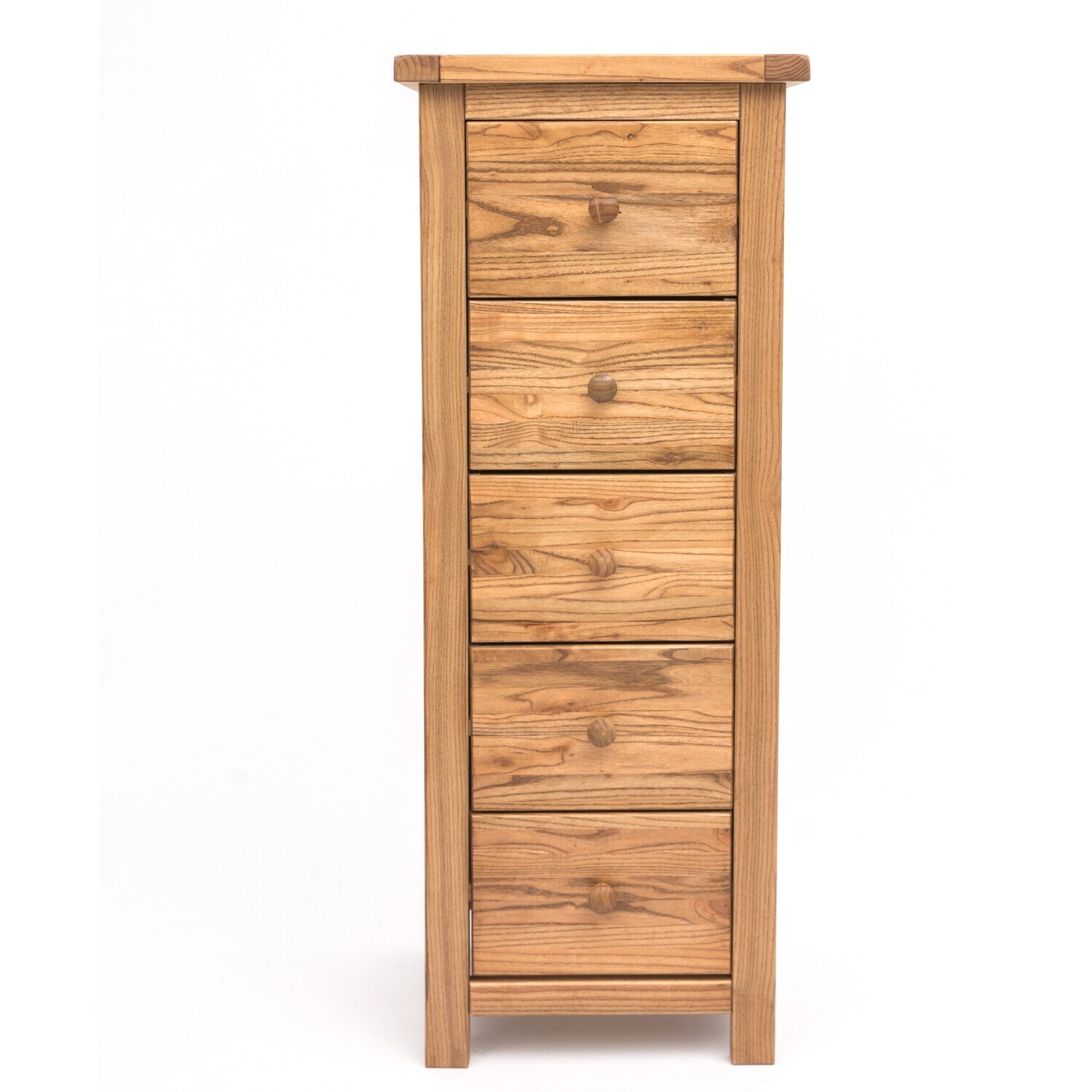 Cabinet Bits Trivento 5 Drawer Narrow Chest Of Drawers - Light Brown / Wood