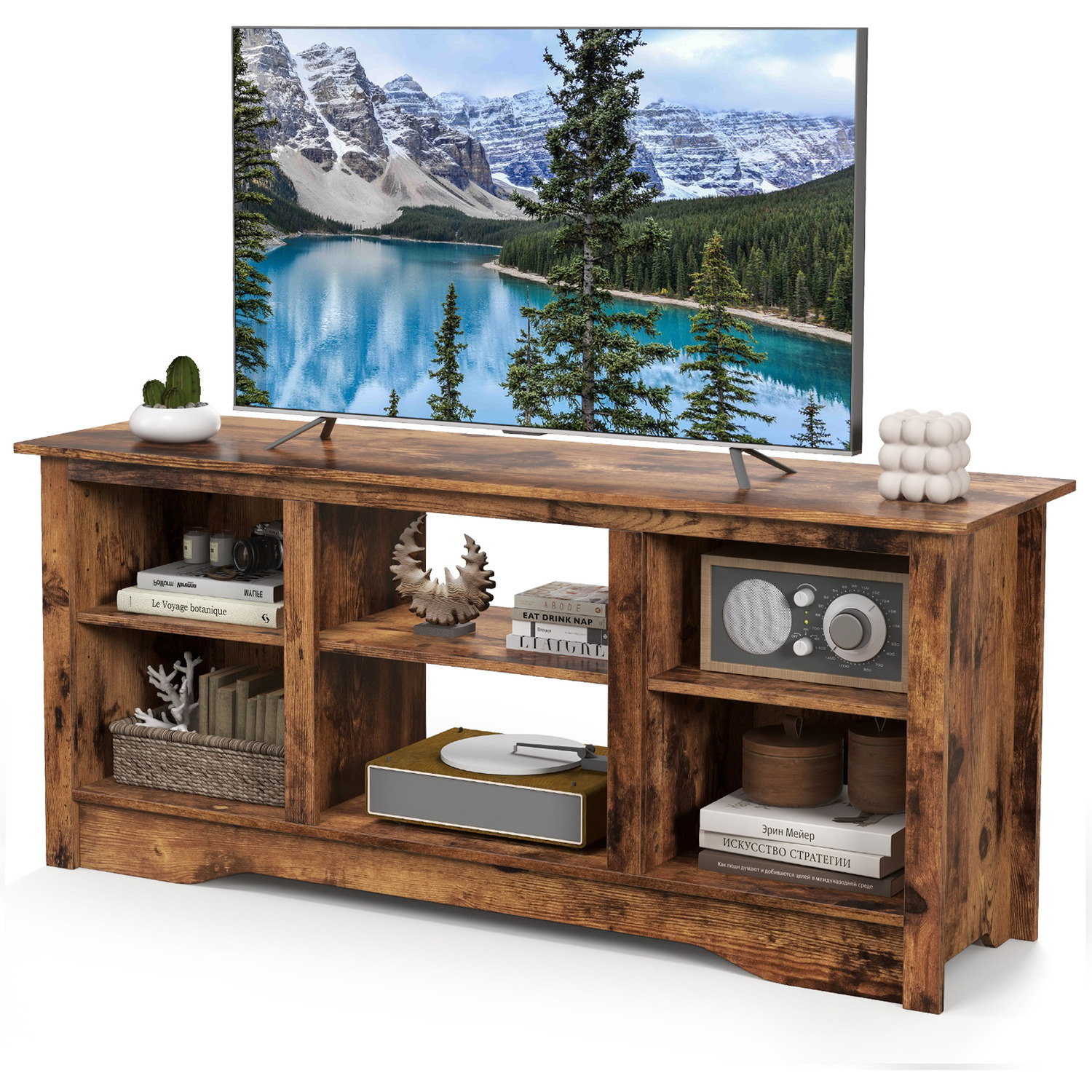 Tv Console Table Tv Stand - Brown
