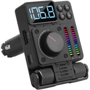 Car FM Audio Transmitter Hands-Free Kit with Bluetooth and USB-C Charging-CR235