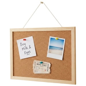 Small Cork Notice Board Hanging Memo Pin Board and Accessories