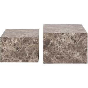 Munkebo stackable square coffee table set of 2 in light matt