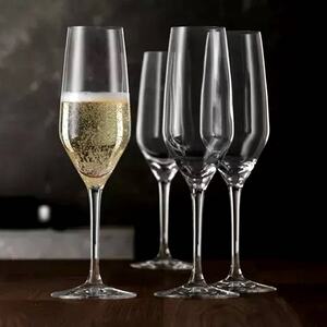 200ml Pasabahce Stemmed Champagne Glasses - Flutes - Clear - Set of 12