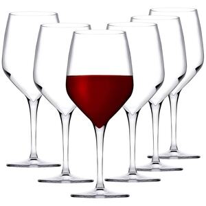 580ml Pasabahce Stemmed Wine Glasses - Clear - Set of 6
