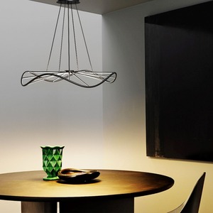 PARAPLU Matt Black LED Ceiling Pendant Light