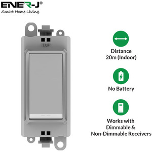Ener - J Wireless Kinetic Grid Switch Polar White Self Powered