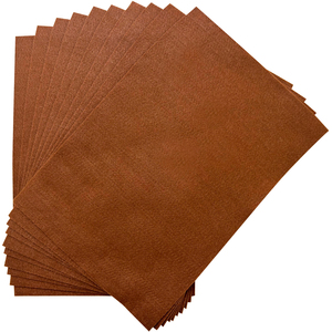 Pack of 10 A4 Brown Coloured Felt 180gsm Sheets