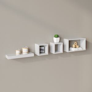 Set of 4 Floating Shelves - Grey