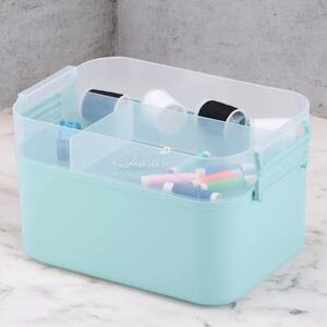 Portable 2-Layer Sewing Kit Box - White