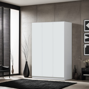 FWStyle Stora 3 Door  Wardrobe Slow Close Matt White Large Tall Design