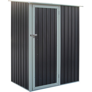 Rowlinson Trentvale 5X3 Metal Pent Shed Dark Grey