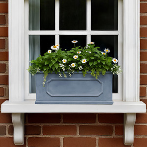 Garden Trough Planter - Faux Lead Chelsea Light Concrete Rectangular Plant