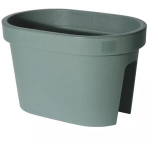Oval Garden Flower Bridge Hanging Planter Pot - 40x26x24.5cm - Grey - Set of 2