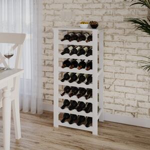 7-Tier Wine Rack - 28 Bottle Capacity - White