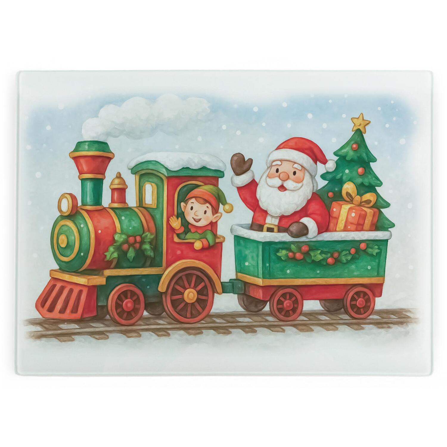 Image of Santa's Toy Train Large Smooth Glass&hellip;