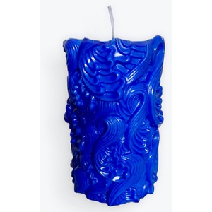 Sea Breeze Scented Wave-Shaped Organic Wax Pillar Candle