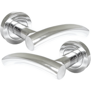 Arched Lever on Round Rose Door Handle