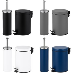 3L Pedal Bin and Toilet Brush Bathroom Set