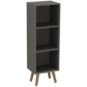 3-Tier Cube Display Cabinet with Scandinavian Legs - Grey