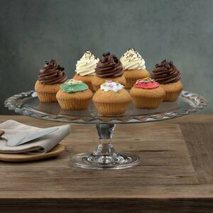 Maxi Patisserie Footed Service Plate - Clear