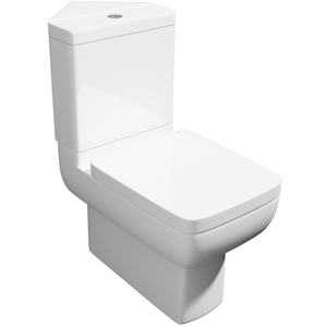 Corner Rimless Toilet Set With a Soft Close Seat