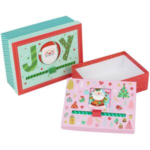 Interactive Sliding Santa Christmas Gift Box - Multicoloured