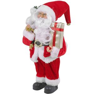 30cm Traditional Standing Santa Claus - Red