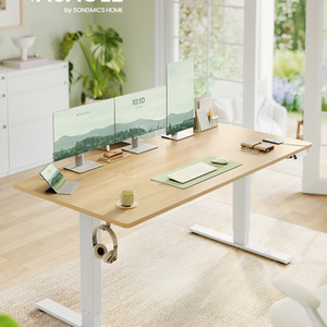 VASAGLE Electric Standing Desk, 160 x 80 cm, USB C Port, Cable Tray