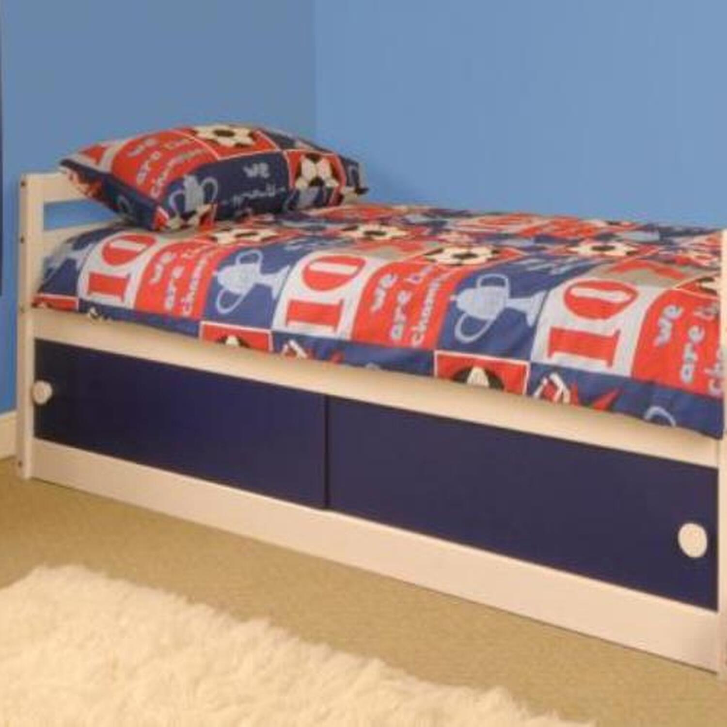 Kids Single Solid Pine Storage Bed - Grey
