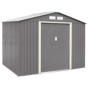 Rowlinson Trentvale 8x6 Metal Apex Shed Light Grey