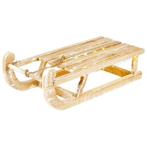 Display Sledge with LED Lights - 50cm - Brown