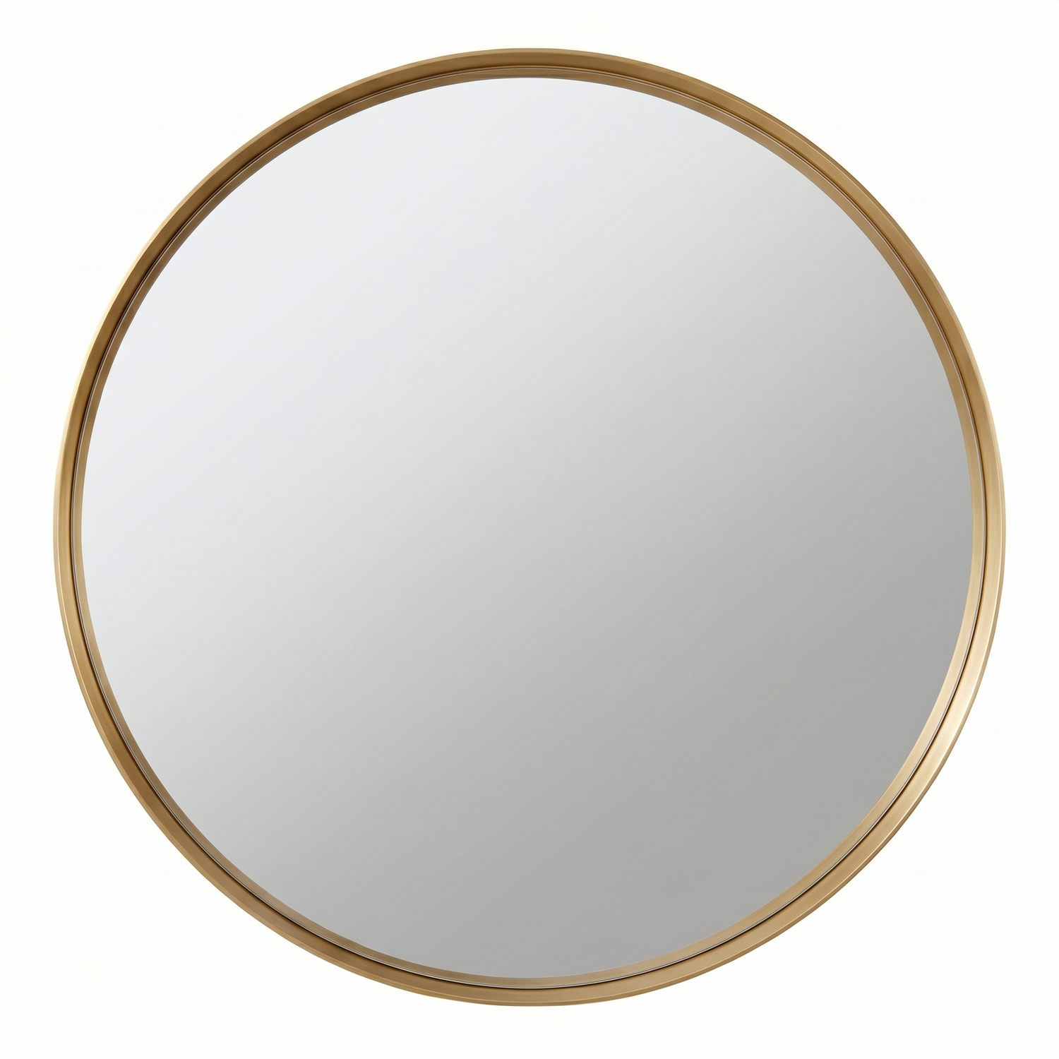 Gold Round Wall Mirror Aluminium Frame - Gold