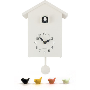 Wall Cuckoo Clock with Four Birds