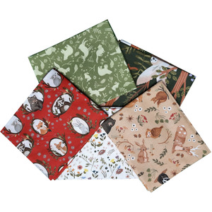 Cosy Forest Cotton Fat Quarter Bundle (5 pack)
