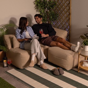 3pcs icon Noa, 1x Corner, 1x Recliner, 1x Slab, Outdoor Woven