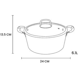 Blauman 13Pc Stainless Steel Cookware Set With Chip Basket - Silver