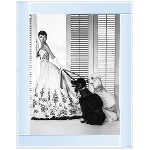 Audrey Hepburn Poodles Glitter Liquid Wall Art