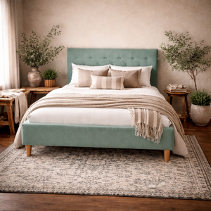Kinsale 4ft6 Double Bed in Aqua Velvet