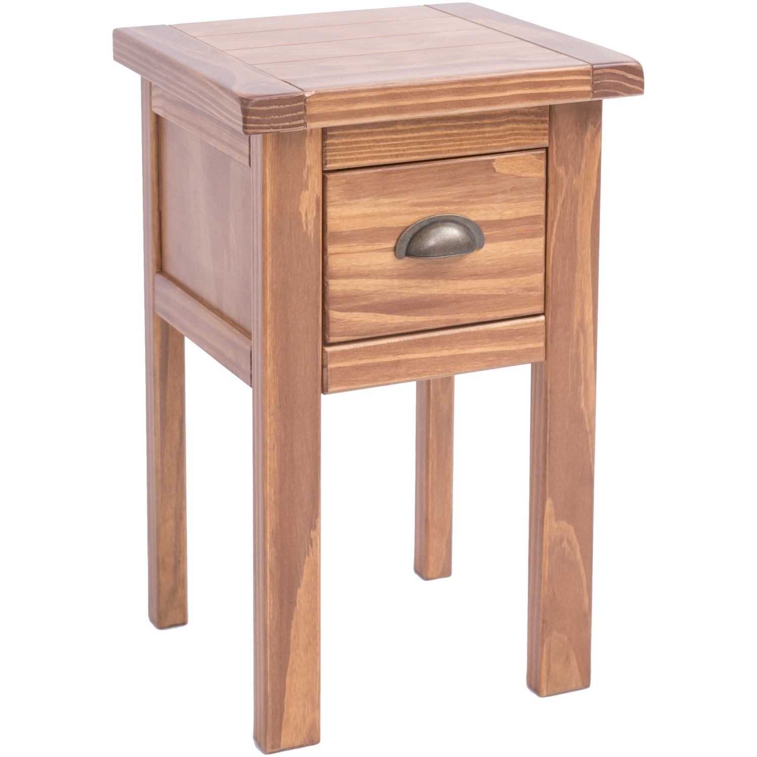 Padua 1 Drawer Petite Bedside Table - Light Brown