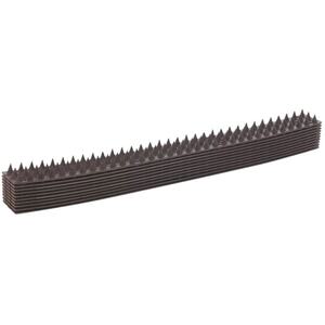 Brown Outdoor Security Fence Spikes – Anti-Burglar & Animal Repellent Strips - 100 (50m)