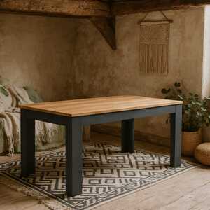 Bramblecroft Extending Dining Table Navy Natural