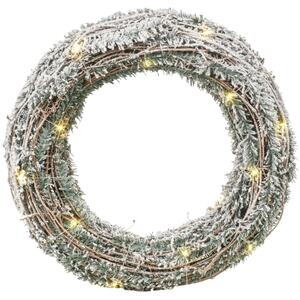 Christmas Wreath with LED Light - 40cm - White