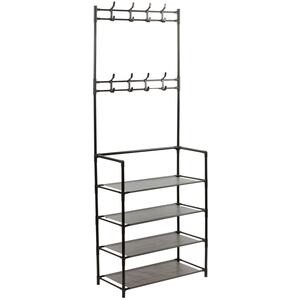 Hallway Rack with Hooks - Black