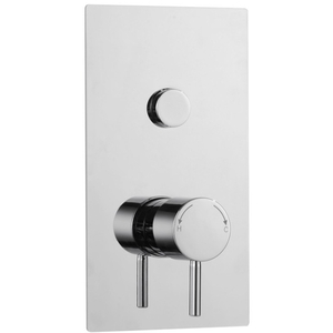 Single Round Push Button Concealed Thermostatic Shower Mixer Valve
