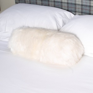 Sheepskin White Lumbar Cushion